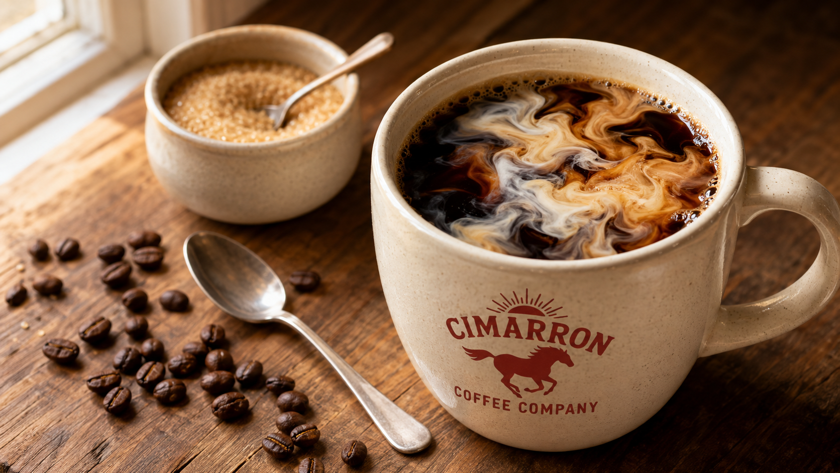 Cimarron Coffee with a Cream Swirl